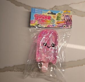 Sugar Swaps Ice Pop Squishy -6 Inch Pink Glitter